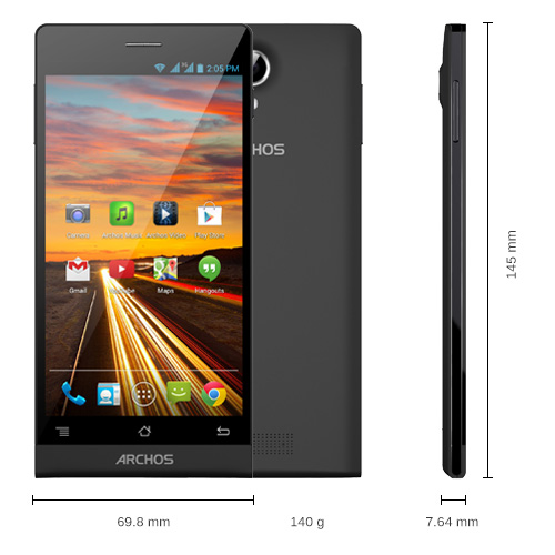 Archos 50c Oxygen - description and parameters