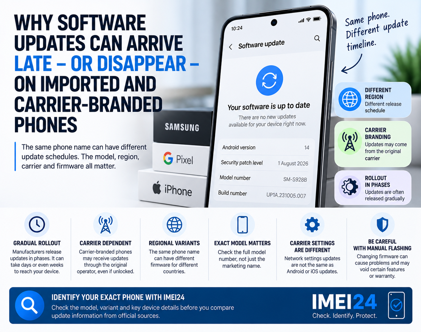 Why Software Updates Can Arrive Late - or Disappear - on Imported and Carrier-Branded Phones