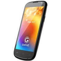 
Gigabyte GSmart Aku A1 supports frequency bands GSM and HSPA. Official announcement date is  July 2013. The device is working on an Android OS, v4.2 (Jelly Bean) with a Quad-core 1.2 GHz Co