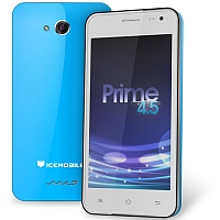 
Icemobile Prime 4.5 supports frequency bands GSM and HSPA. Official announcement date is  January 2014. The device is working on an Android OS, v4.2.2 (Jelly Bean) with a Dual-core Cortex-A