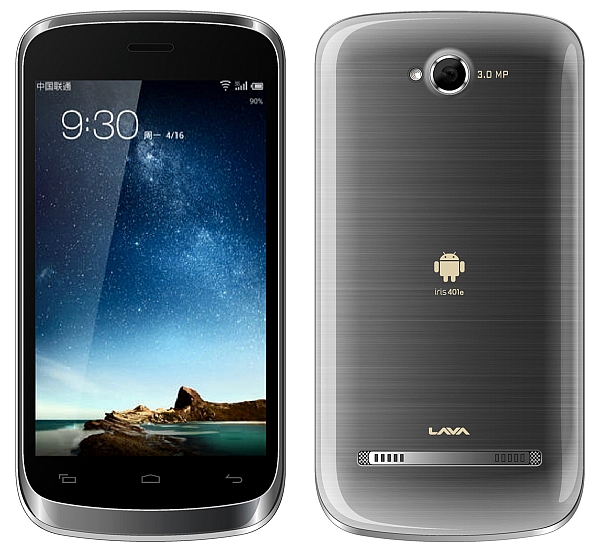Lava Iris 401e - description and parameters