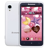 
Lenovo S720 supports frequency bands GSM and HSPA. Official announcement date is  January 2013. The device is working on an Android OS, v4.0.4 (Ice Cream Sandwich) with a Dual-core 1 GHz Co