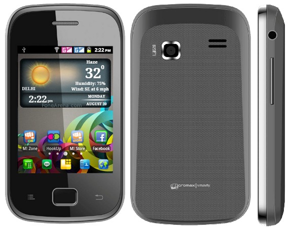 Micromax A25 - description and parameters