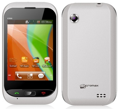 Micromax X396 - description and parameters