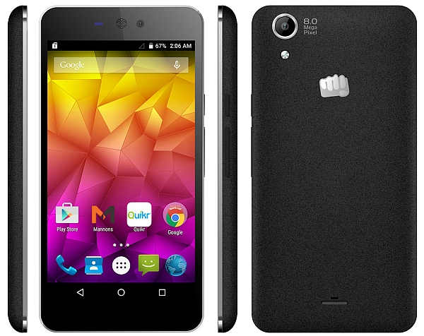 Micromax Canvas Selfie Lens Q345 - description and parameters