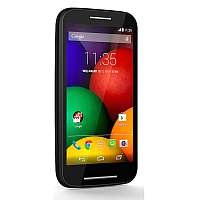 
Motorola Moto E supports frequency bands GSM and HSPA. Official announcement date is  May 2014. The device is working on an Android OS, v4.4.2 (KitKat) actualized v4.4.4 (KitKat), planned u