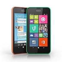 
Nokia Lumia 530 Dual SIM supports frequency bands GSM and HSPA. Official announcement date is  July 2014. The device is working on an Microsoft Windows Phone 8.1 with a Quad-core 1.2 GHz pr