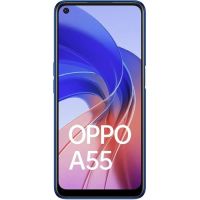 
Oppo A55 supports frequency bands GSM ,  HSPA ,  LTE. Official announcement date is  October 01 2021. The device is working on an Android 11, ColorOS 11.1 with a Octa-core (4x2.3 GHz Cortex