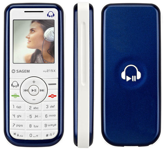 Sagem my215x - description and parameters