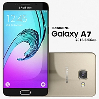 
Samsung Galaxy A7 (2016) supports frequency bands GSM ,  HSPA ,  LTE. Official announcement date is  December 2015. The device is working on an Android OS, v5.1.1 (Lollipop) with a Octa-cor