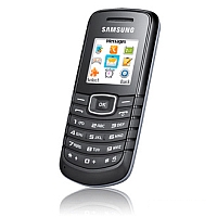 
Samsung E1085T supports GSM frequency. Official announcement date is  September 2009. Samsung E1085T has 1 MB of built-in memory. The main screen size is 1.43 inches  with 128 x 128 pixels 