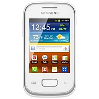 
Samsung Galaxy Pocket S5300 supports frequency bands GSM and HSPA. Official announcement date is  February 2012. The device is working on an Android OS, v2.3 (Gingerbread) with a 832 MHz AR