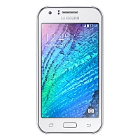 
Samsung Galaxy J1 supports frequency bands GSM and HSPA. Official announcement date is  January 2015. The device is working on an Android OS, v4.4.4 (KitKat) with a Dual-core 1.2 GHz Cortex